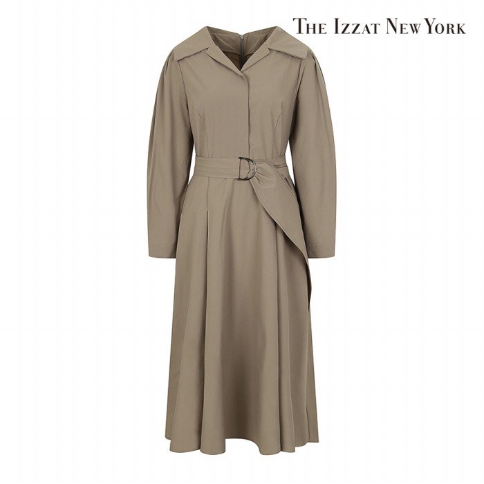 더아이잗(TheIzzat) 와이드 칼라 퍼프 원피스 IM9P0OP06