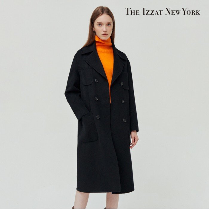 더아이잗(TheIzzat) H라인 더블 브레스트 코트 IMAP0CT52