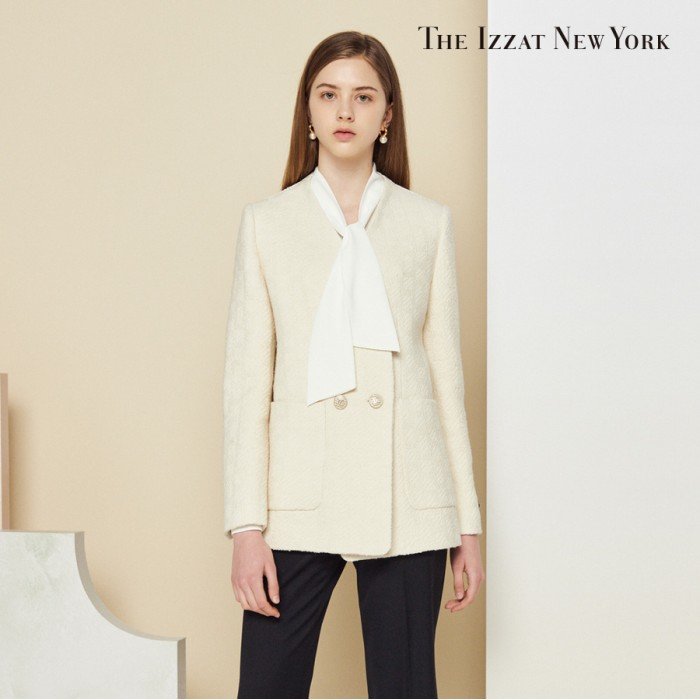 더아이잗(TheIzzat) 여성 블렌드 자카드 재킷 IM1A0JK23