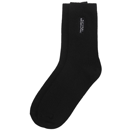 내셔널지오그래픽 부클 울 크루삭스 N224ASO540 (블랙)