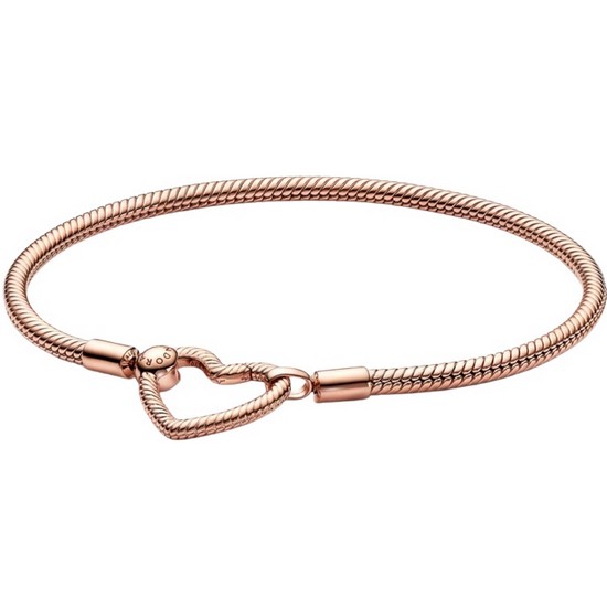 판도라  모먼트 하트 클로저 스네이크 팔찌 582257C00