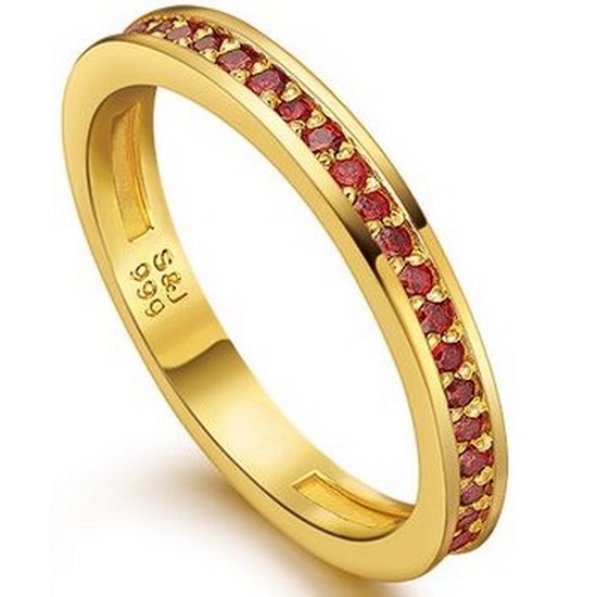 수앤진골드  브릴리언트 가넷 가드링 반지 3.75g