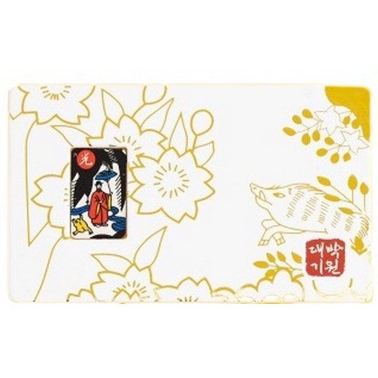 뽀르띠  대박 화투 오광 카드 골드바 1g