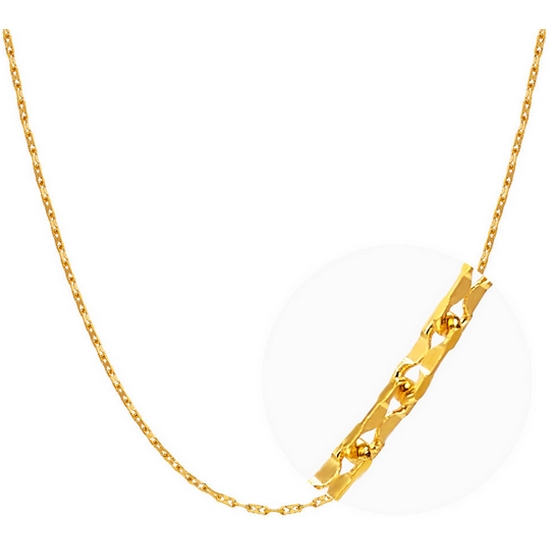 한국금다이아몬드  사각 클립 체인 목걸이 3.75g