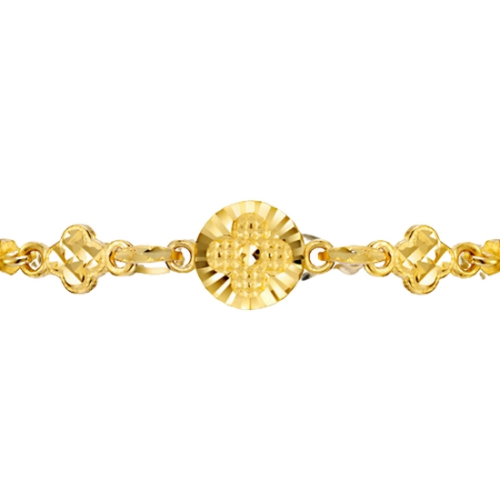 커플레인  여성 코인 뱅글 체인 팔찌 7.5g