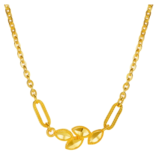 한국금다이아몬드  컷팅 월계수 목걸이 18.75g