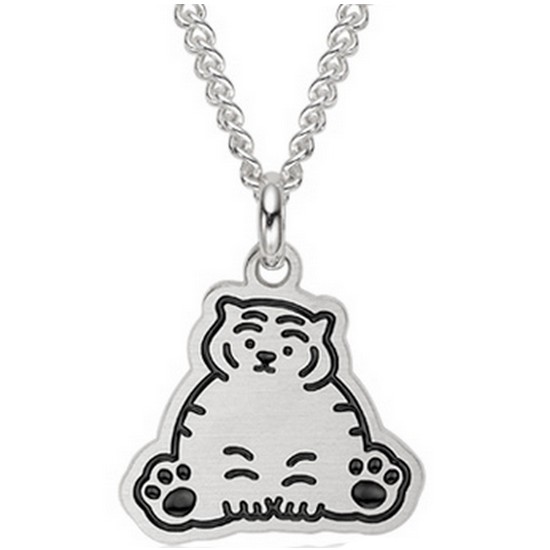 골드팡  실버 무직타이거 갸우뚱랑 미아방지 목걸이