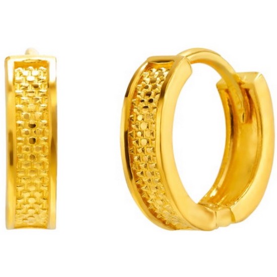 한국금다이아몬드  원터치 링 귀걸이 볼 패턴 3.75g