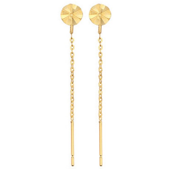 골드앤  18K 꽃망울 롱드롭 귀걸이