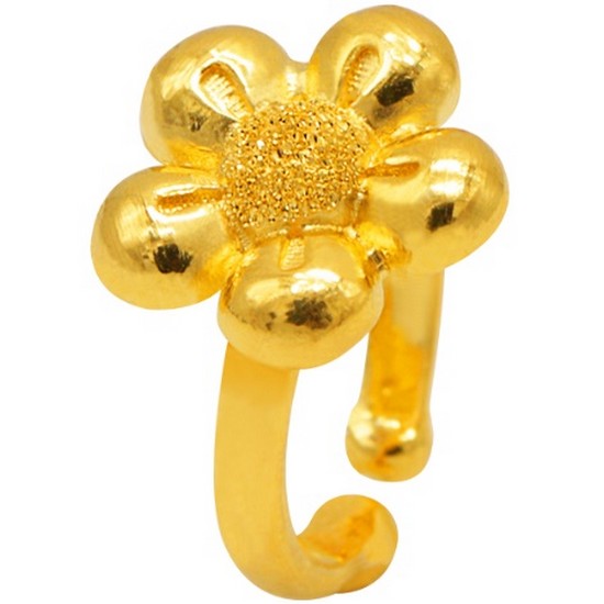 아시아골드  꽃송이 돌반지 3.75g