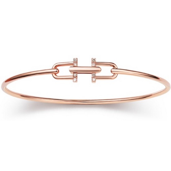 스톤헨지  U Lock 14K 다이아몬드 뱅글 팔찌 P1719D