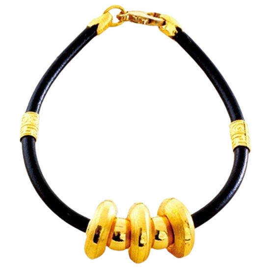 클래스에스  가죽레더앵글 금팔찌 11.25g