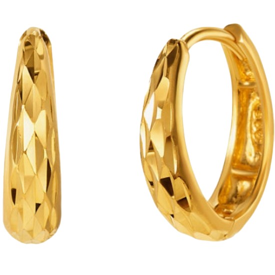 한국금다이아몬드  여자 원터치 귀걸이 볼드 물방울 컷팅 3.75g