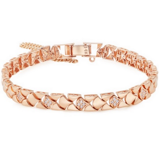 골드리아 18K 아트체인 여성 금팔찌