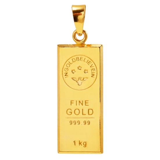 한국금다이아몬드  여자 펜던트 유광 김혜수 골드바 18.75g