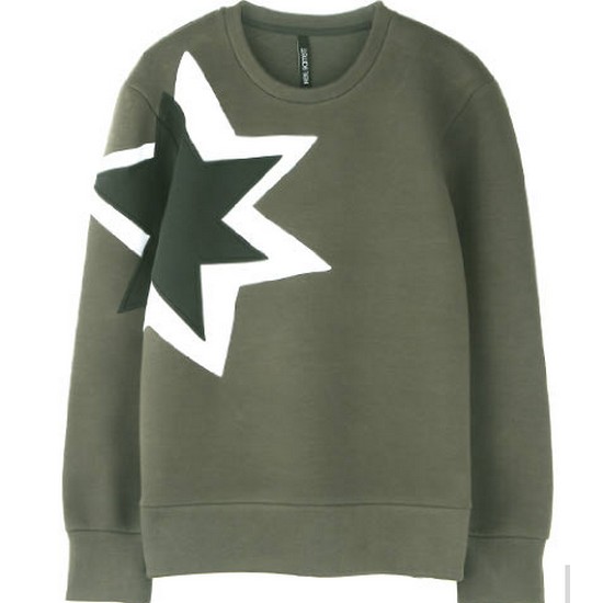 닐바렛 더블스타패치 네오프렌 맨투맨 카키 BJS21D C3571 1423