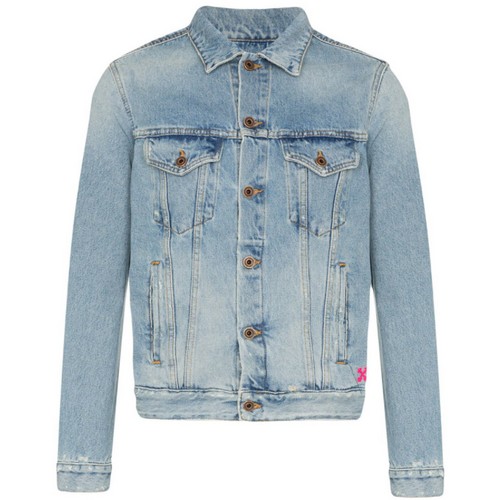 오프화이트 푸시아 블리치 슬림핏 자켓 OMYE005E193860457128