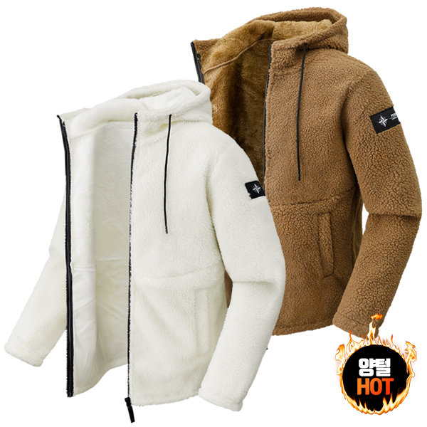 MNC 부들양털 뽀글이 후드자켓 MDJK124PP