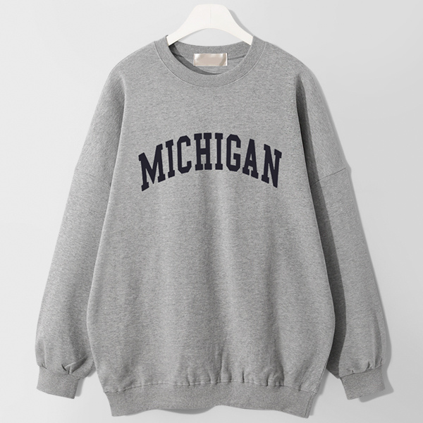 MNC 미시건 박스핏 맨투맨 MDMU233DG