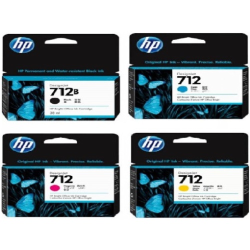 HP  정품 712B/712 (3ED29A, 3ED67A, 3ED68A, 3ED69A) 4색 세트