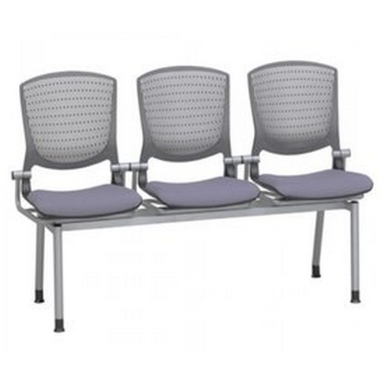 스마트퍼니처  멜론3인용팔무-연결의자-그레이