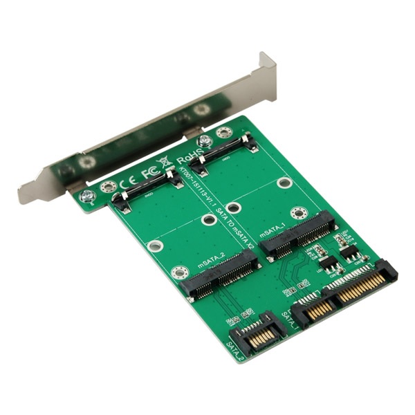 라이트컴 Coms mSATA to SATA 컨버터 2포트 (KS972)