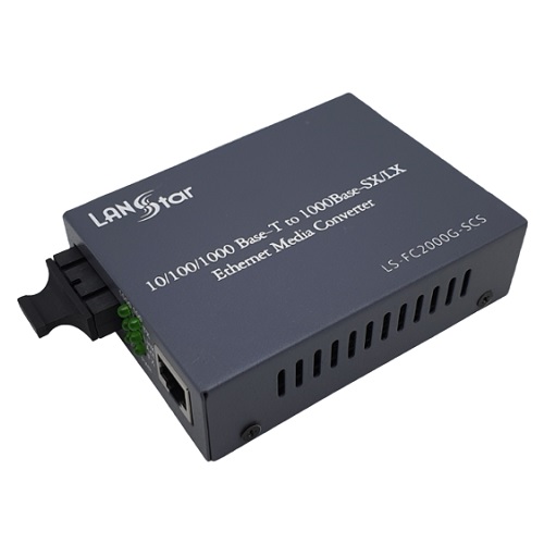 라인업시스템 LANStar LS-FC2000G-SCS 광 이더넷 컨버터 싱글 SC 타입
