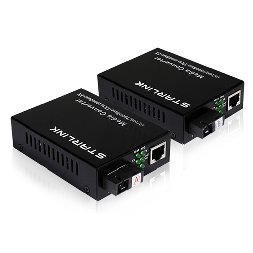 유비큐넷 STARLINK SL-G2000SCSWA/B 1코어 SC 싱글모드 광 컨버터