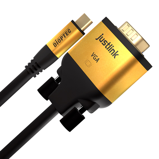 디옵텍 justlink Type C to VGA 변환 케이블