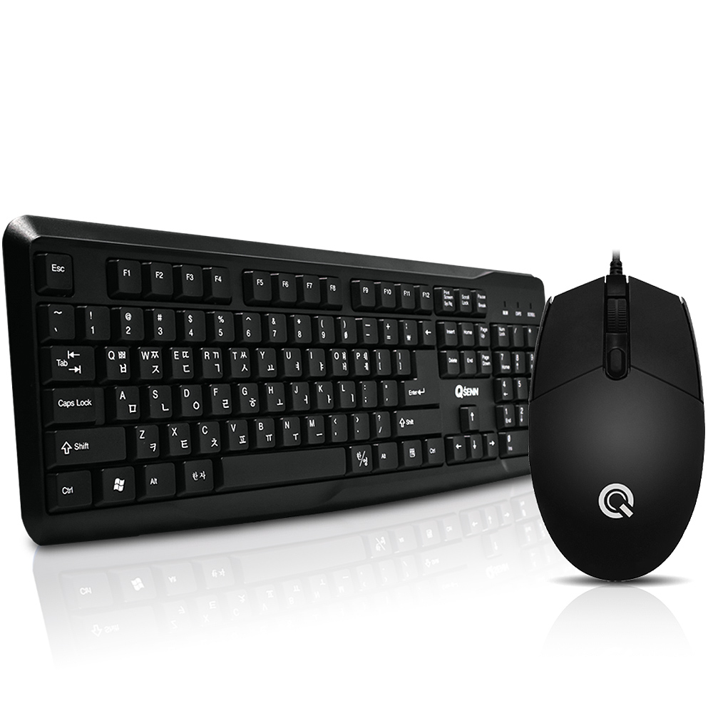 QSENN  KM2500 Plus USB 키보드 마우스 세트