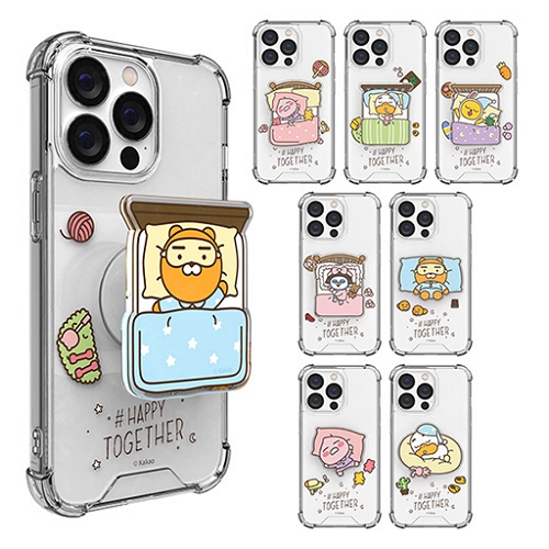 아이콘스 카카오프렌즈 아이폰13 미니 해피투게더 에폭시 톡 투명방탄 강화 케이스