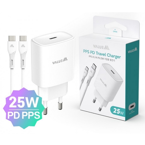 디엠케이코리아 밸류엠 PD PPS 25W 충전기 VM-N16MPD1P25