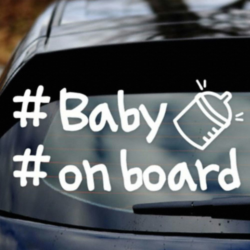 카티커  해시태그 BABY ON BOARD 스티커