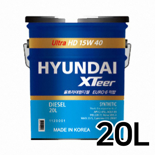 현대오일뱅크  엑스티어 울트라 HD 15W40 20L