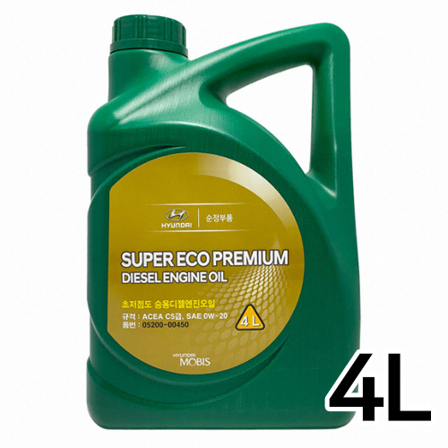 현대모비스  슈퍼 에코 프리미엄 디젤 0W20 4L