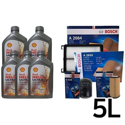 쉘  힐릭스 울트라 SN PLUS 0W40 5L + 보쉬필터 K7 2.4 가솔린