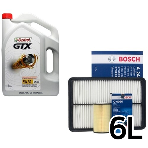 캐스트롤  GTX 5W30 6L + 보쉬필터 더뉴싼타페TM 디젤
