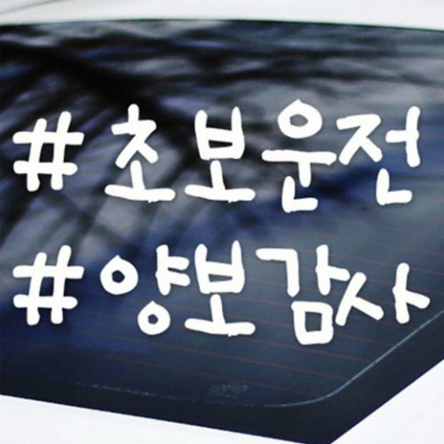 카티커  해시태그 초보운전 양보감사 초보운전 스티커