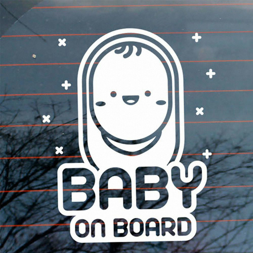 뭉키월드  귀여운아기 BABY ON BOARD 스티커 LSC-664