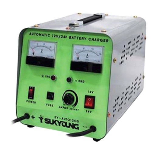 석영  대용량 차량용 배터리 충전기 SY-AUTO120S