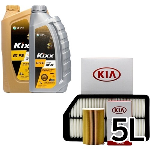 GS칼텍스 KIXX G1 FE 5W20 5L + 순정필터 K8 하이브리드