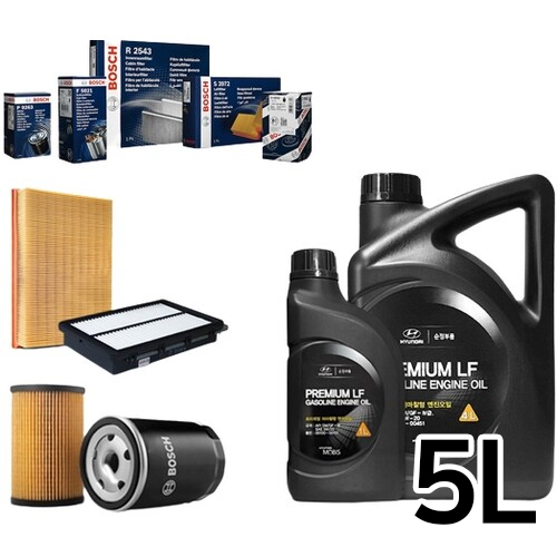 현대모비스  프리미엄LF 5W20 5L + 보쉬필터 그랜저IG 2.4 가솔린