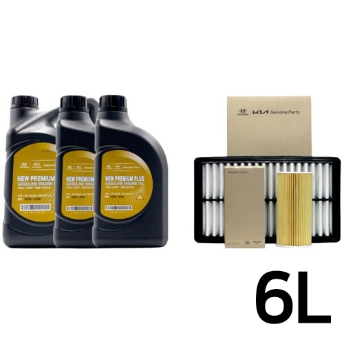 현대모비스  뉴프리미엄플러스 0W20 6L + 순정필터 카니발KA4 가솔린