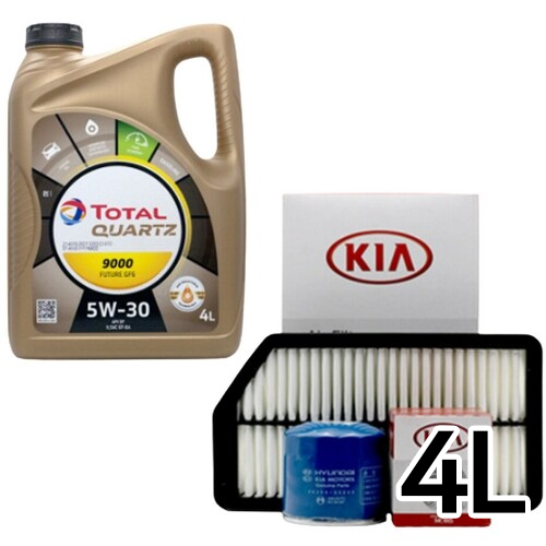 토탈  쿼츠 9000 퓨쳐 GF-6 5W30 4L + 순정필터 올뉴K3 가솔린