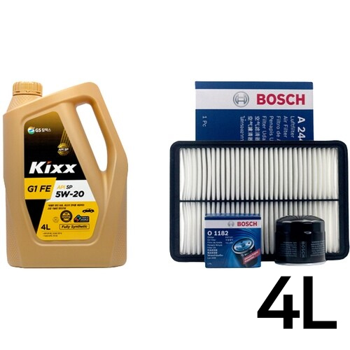 GS칼텍스 KIXX G1 FE 5W20 4L + 보쉬필터 올뉴모닝 가솔린