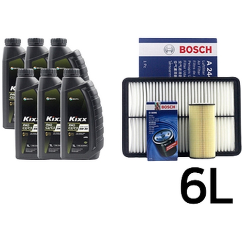 GS칼텍스 KIXX 파오 C2/C3 5W30 6L + 보쉬필터 카니발KA4 디젤