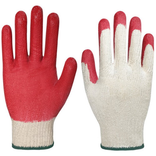 서울코팅  국산 적색 반코팅 초록띠 장갑