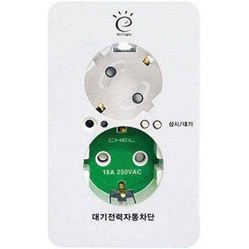 제일전기공업  디아트 2구 대기전력차단 콘센트 화이트
