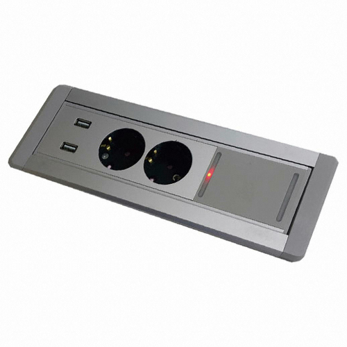 비아이에스  USB 유무선충전 회전 콘센트 2구 BID-202MW