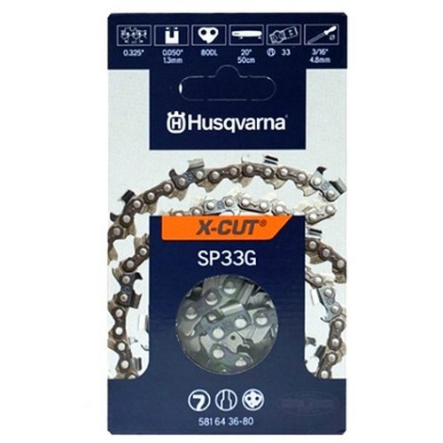 허스크바나 18인치 X-CUT 체인톱날 20-36T